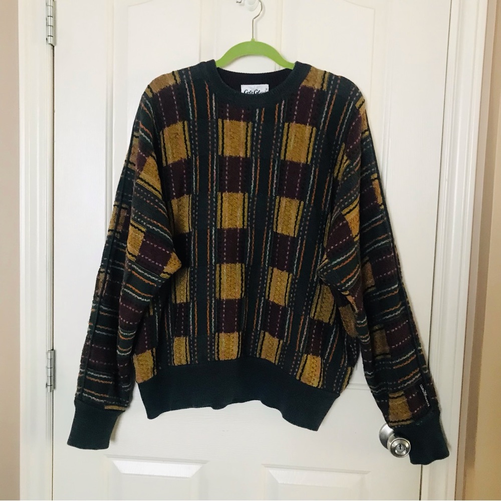 Vintage Carlo Colucci Patterned Sweater size large to XL